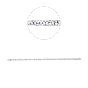 Armband aus 750 Weißgold 653 Brillanten 5,42ct TW-VSI B:3,2mm L:17,8cm