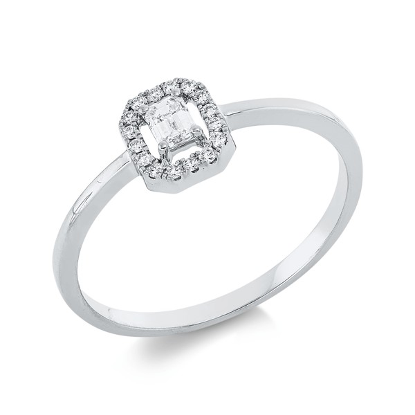Ring aus 750 Weißgold 17 Brillanten 0.19ct