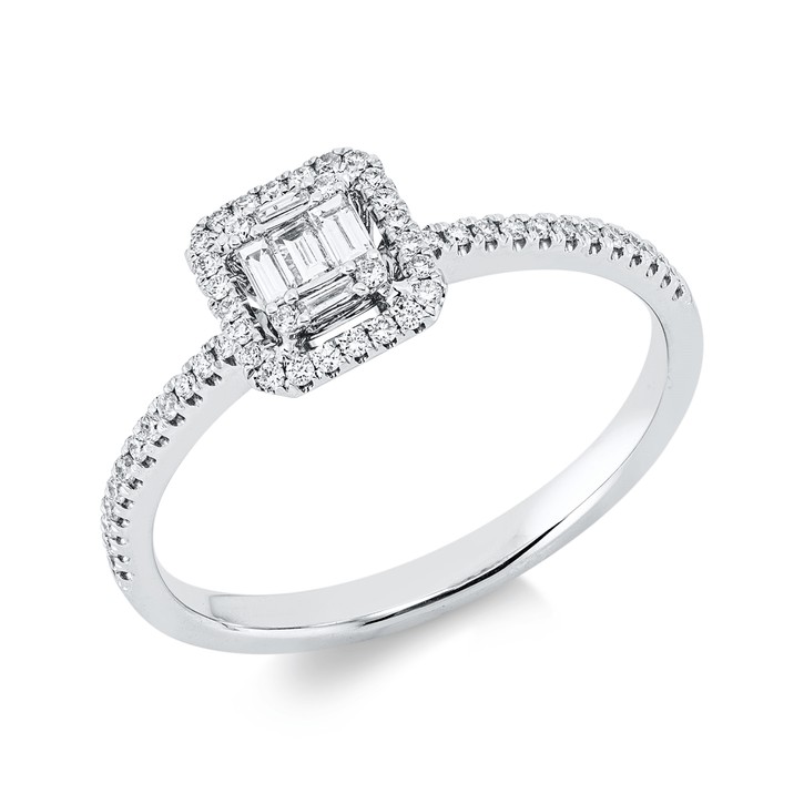 Ring aus 750 Weißgold 57 Brillanten 0.25ct