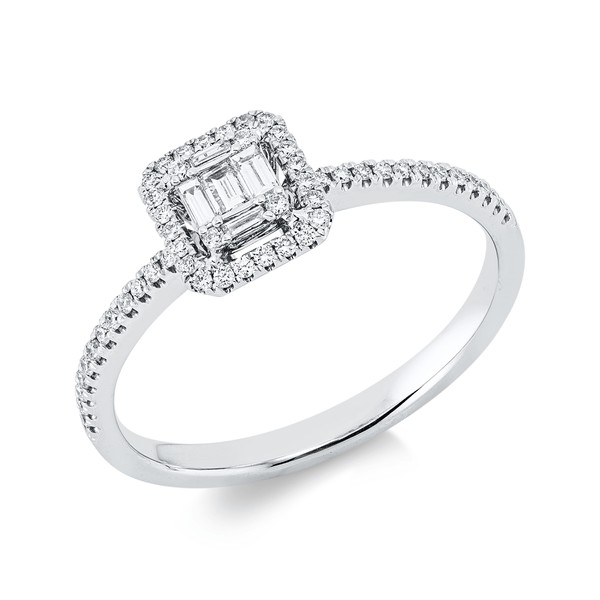 Ring aus 750 Weißgold 57 Brillanten 0.25ct