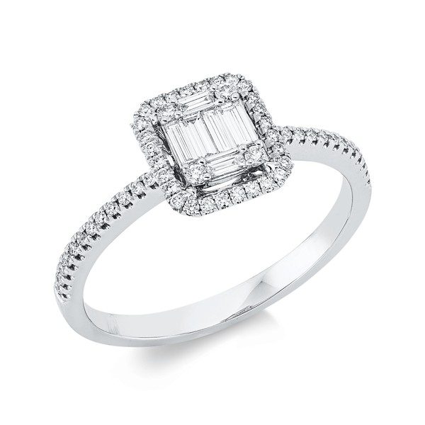 Ring aus 750 Weißgold 62 Brillanten 0.31ct