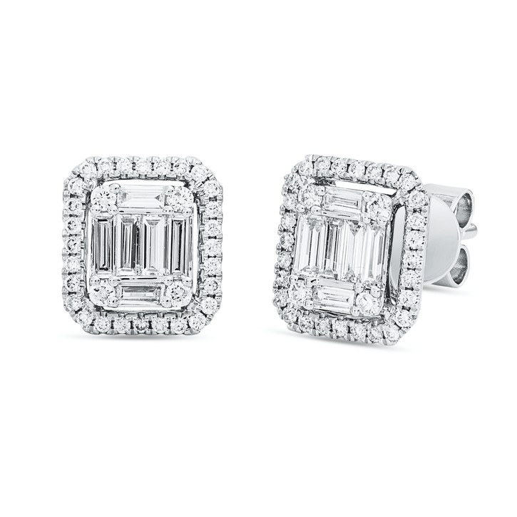 Ohrstecker aus 750 Weißgold 76 Brillanten 0.47ct