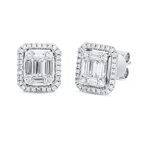 Ohrstecker aus 750 Weißgold 76 Brillanten 0.47ct