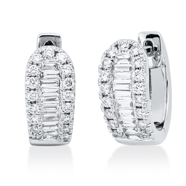 Creolen aus 585 Weißgold 54 Brillanten 0.27ct