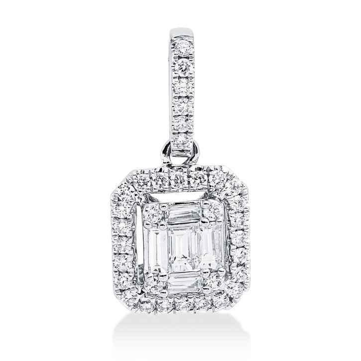 Anhänger aus 750 Weißgold 39 Brillanten 0.19ct