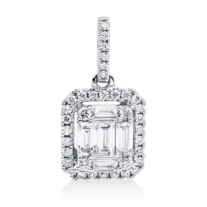 Anhänger aus 750 Weißgold 41 Brillanten 0.37ct