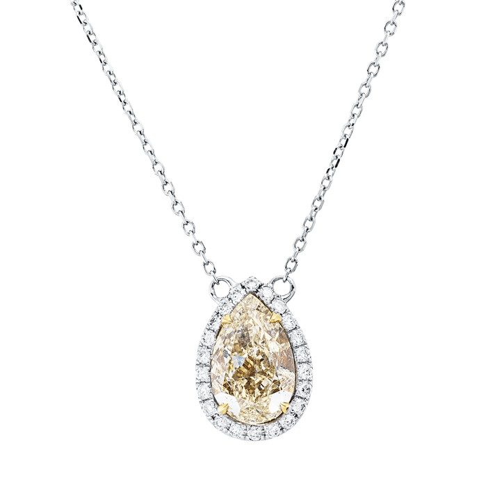 Collier aus 750 Gold gelb weiß 23 Brillanten 1.1ct