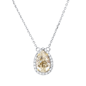 Collier aus 750 Gold gelb/weiß 23 Diamanten 1,1ct L:45cm