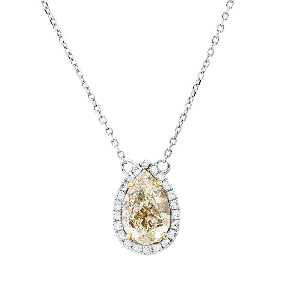 Collier aus 750 Gold gelb weiß 23 Brillanten 1.1ct