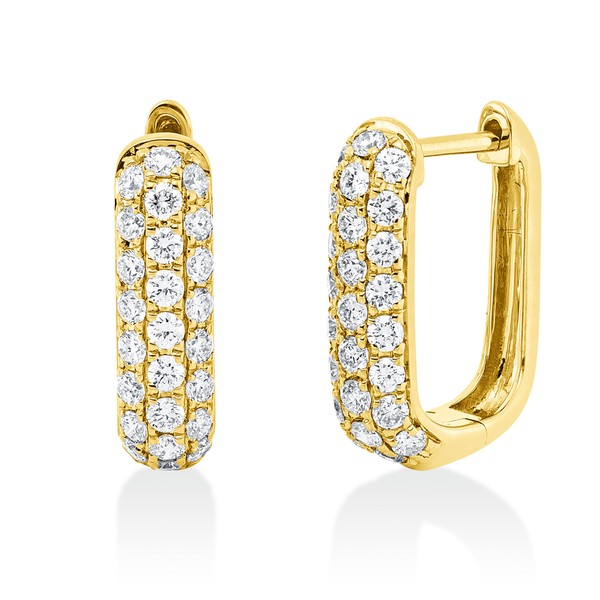 Creolen aus 750 Gelbgold 50 Brillanten 0.63ct