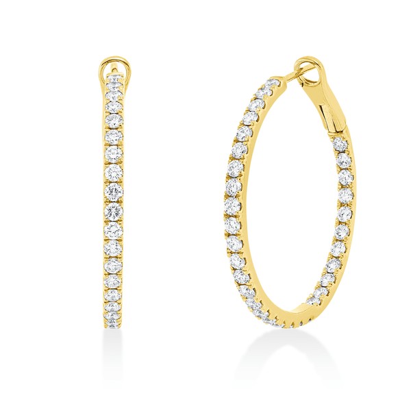 Creolen aus 750 Gelbgold 64 Brillanten 1.67ct