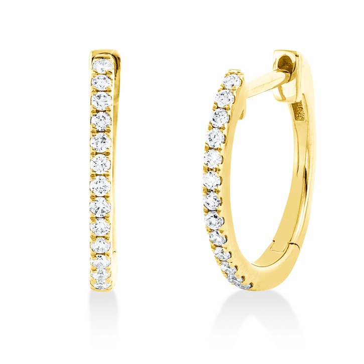 Creolen aus 750 Gelbgold 26 Brillanten 0.13ct