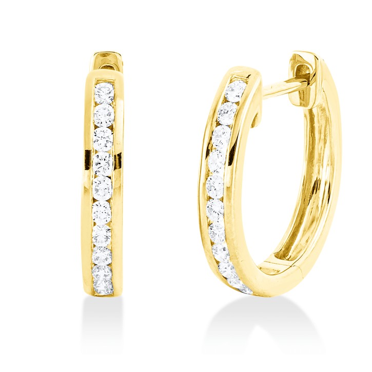 Creolen aus 750 Gelbgold 22 Brillanten 0.25ct