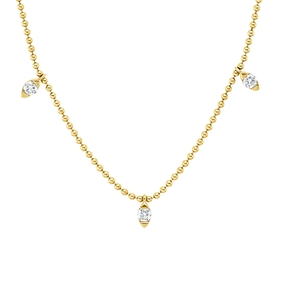 Collier aus 750 Gold Gelbgold 5 Brillanten 0,28ct TW-SI L:43,2cm Collier aus 750 Gold Gelbgold 5 Brillanten 0,28ct TW-SI L:43,2cm