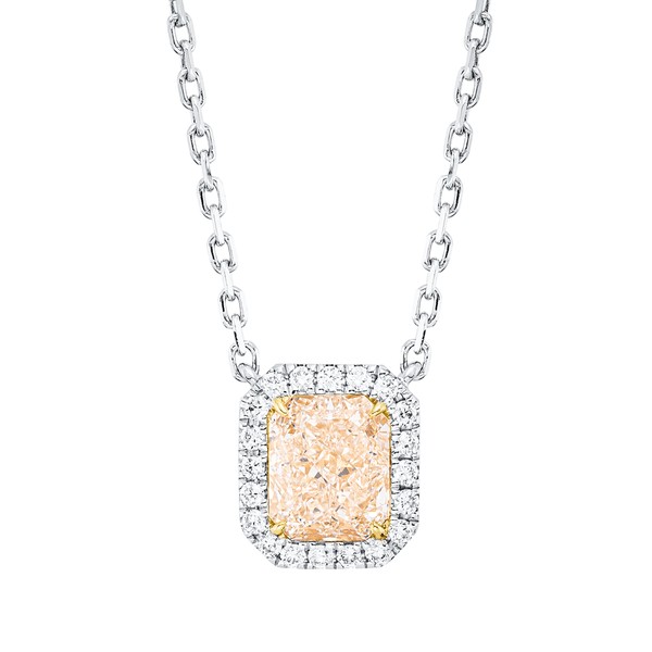 Collier aus 750 Gold gelb weiß 21 Brillanten 1.64ct