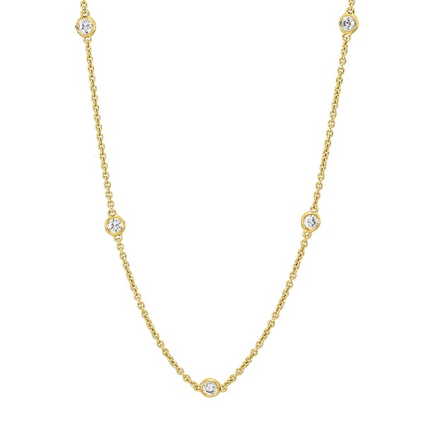 Collier aus 750 Gelbgold 11 Brillanten 0.42ct