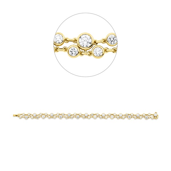Armband aus 750 Gelbgold 48 Brillanten 6.21ct