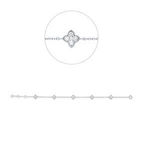 Armband aus 750 Gold Weißgold 25 Brillanten 0,61ct TW-SI L:17,5cm