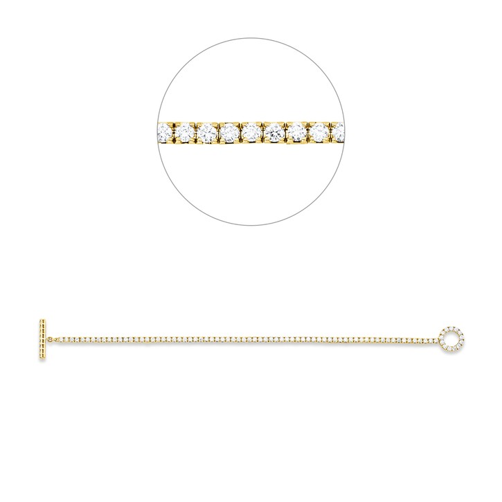 Armband aus 750 Gelbgold 92 Brillanten 2.21ct