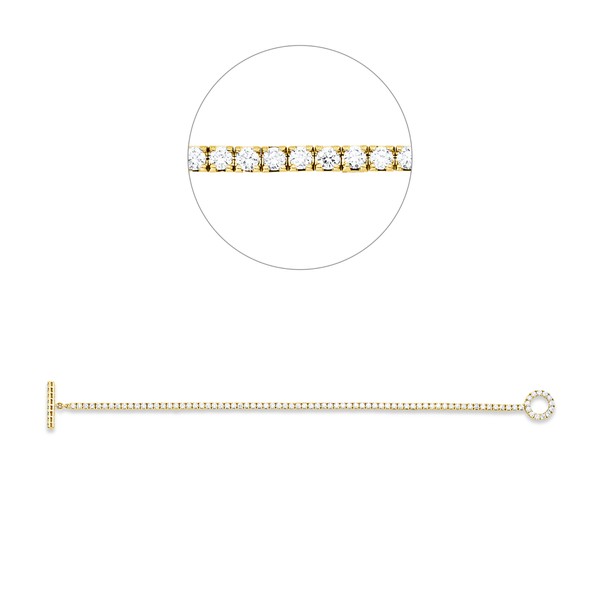 Armband aus 750 Gelbgold 92 Brillanten 2.21ct