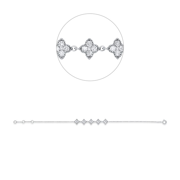 Armband aus 750 Weißgold 25 Brillanten 0.59ct