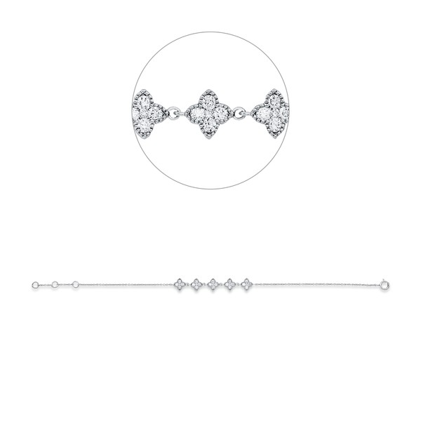 Armband aus 750 Weißgold 25 Brillanten 0.59ct