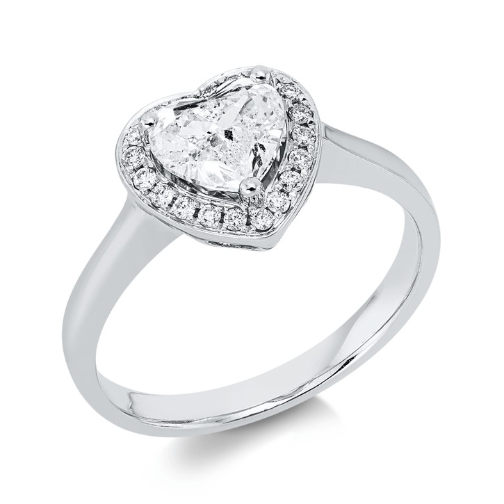 Ring aus 750 Weißgold 12 Brillanten 0.92ct