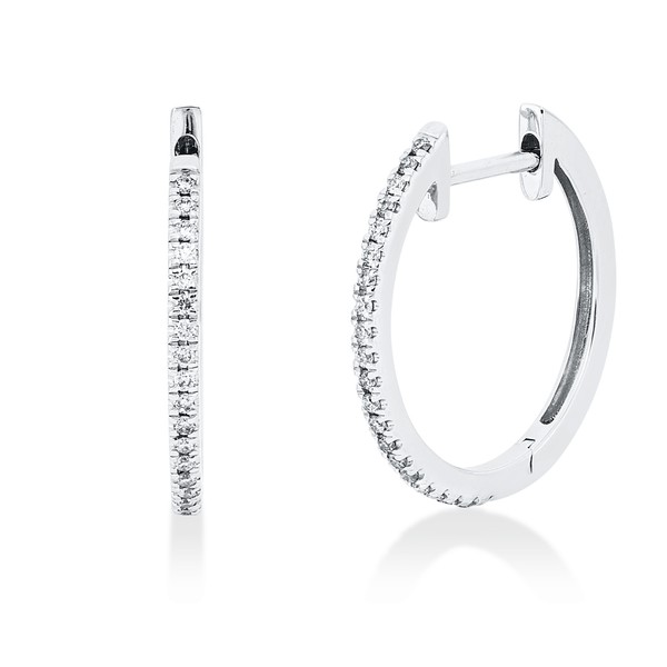 Creolen aus 750 Weißgold 44 Brillanten 0.1ct