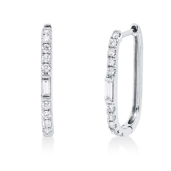 Creolen aus 750 Weißgold 22 Brillanten 0.44ct