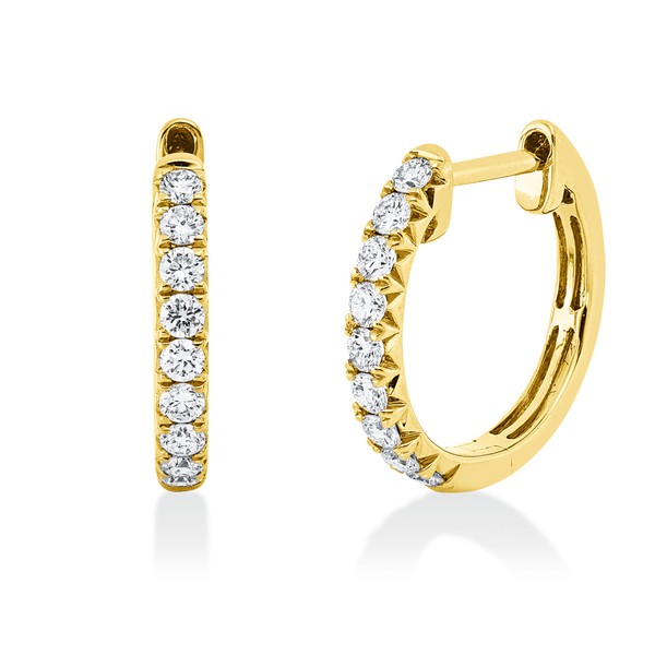 Creolen aus 750 Gelbgold 18 Brillanten 0.34ct