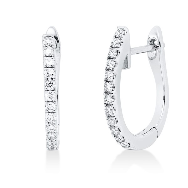 Creolen aus 750 Weißgold 24 Brillanten 0.22ct