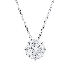 Collier aus 750 Gold Weißgold 5 Diamanten 0,92ct TW-SI L:45cm Collier aus 750 Gold Weißgold 5 Diamanten 0,92ct TW-SI L:45cm