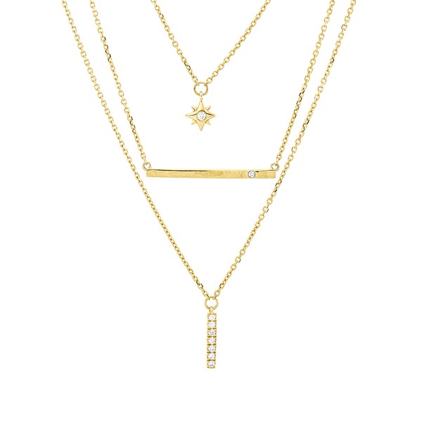 Collier aus 750 Gelbgold 9 Brillanten 0.05ct