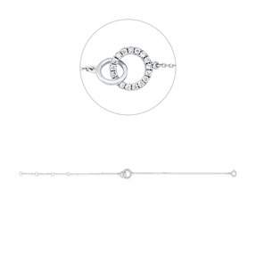 Armband aus 750 Gold Weißgold 17 Brillanten 0,09ct W-SI B:7,8mm L:18cm Armband aus 750 Gold Weißgold 17 Brillanten 0,09ct W-SI B:7,8mm L:18cm