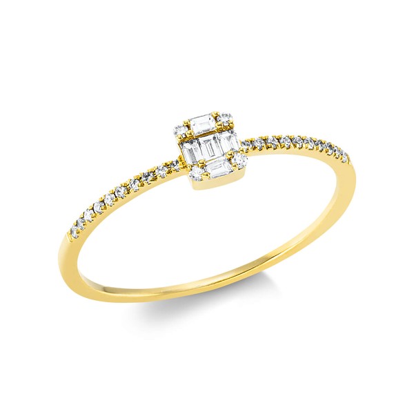 Ring aus 750 Gelbgold 29 Brillanten 0.12ct