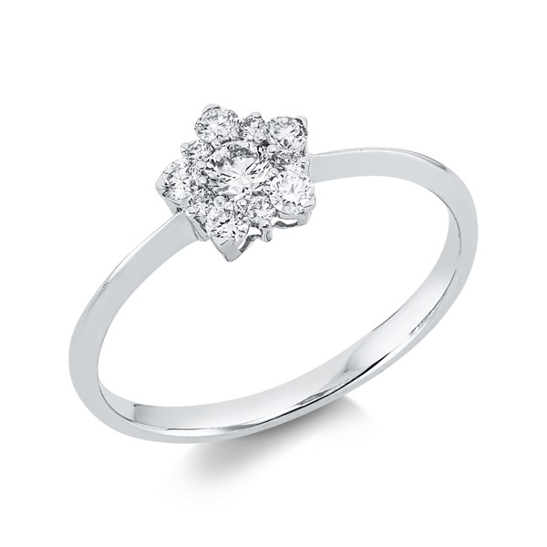 Ring aus 750 Weißgold 11 Brillanten 0.32ct