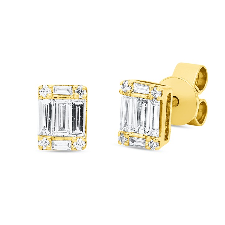 Ohrstecker aus 750 Gelbgold 18 Brillanten 0.58ct