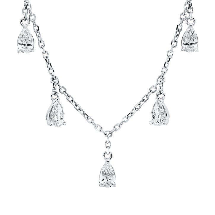 Collier aus 750 Weißgold 7 Diamanten 0.64ct