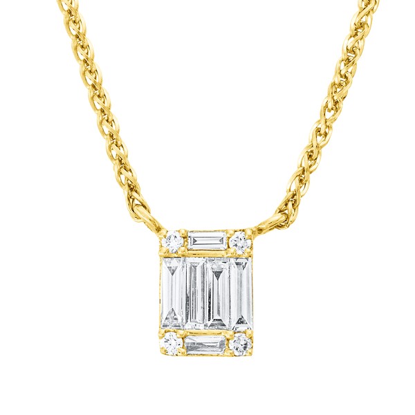 Collier aus 750 Gelbgold 10 Brillanten 0.26ct