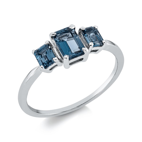 Ring aus 750 Weißgold 3 Topase