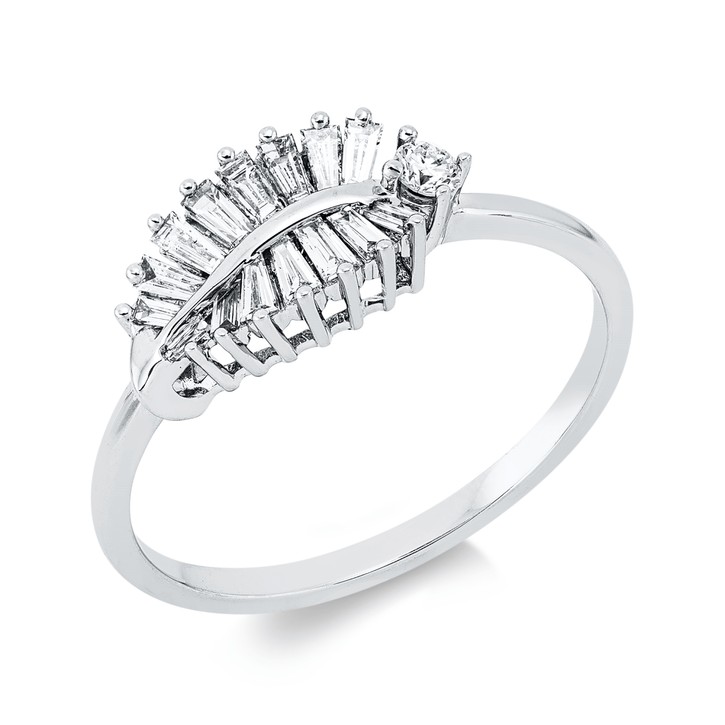 Ring aus 750 Weißgold 16 Brillanten 0.27ct