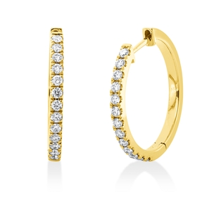 Creolen aus 750 Gold Gelbgold 26 Brillanten 0,39ct TW-SI 18,9x1,8mm