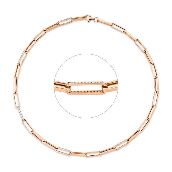 Collier aus 750 Rotgold 203 Brillanten 1.36ct