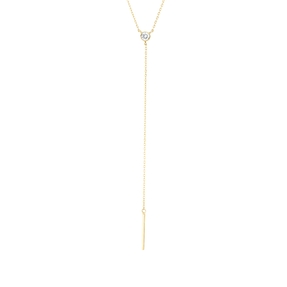 Collier aus 585 Gold Gelbgold Brillant 0,1ct TW-SI L:45,7cm Zarge