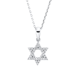 Collier aus 585 Gold Weißgold 33 Brillanten 0,08ct TW-SI L:45,7cm