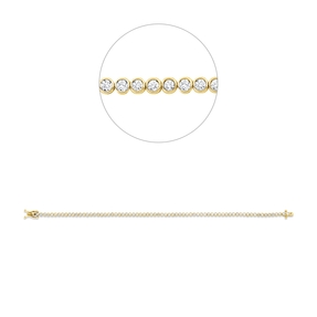 Armband aus 585 Gold Gelbgold 71 Brillanten 1,6ct TW-SI B:2,6mm L:0,2 cm Zarge