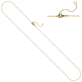 0,6mm feine Ankerkette Kette Halskette aus 750 Gold Gelbgold 42-45cm