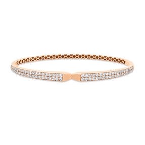 Armreif aus 750 Gold Rotgold 88 Brillanten 1,09ct F-VSI