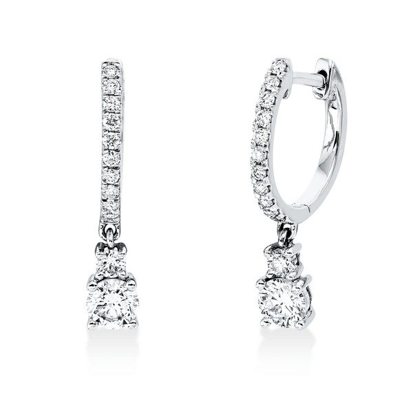 Creolen aus 750 Weißgold 26 Brillanten 0.74ct