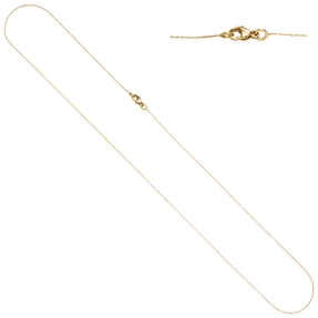 0,4mm feine Ankerkette Kette Halskette aus 750 Gold Gelbgold 45cm